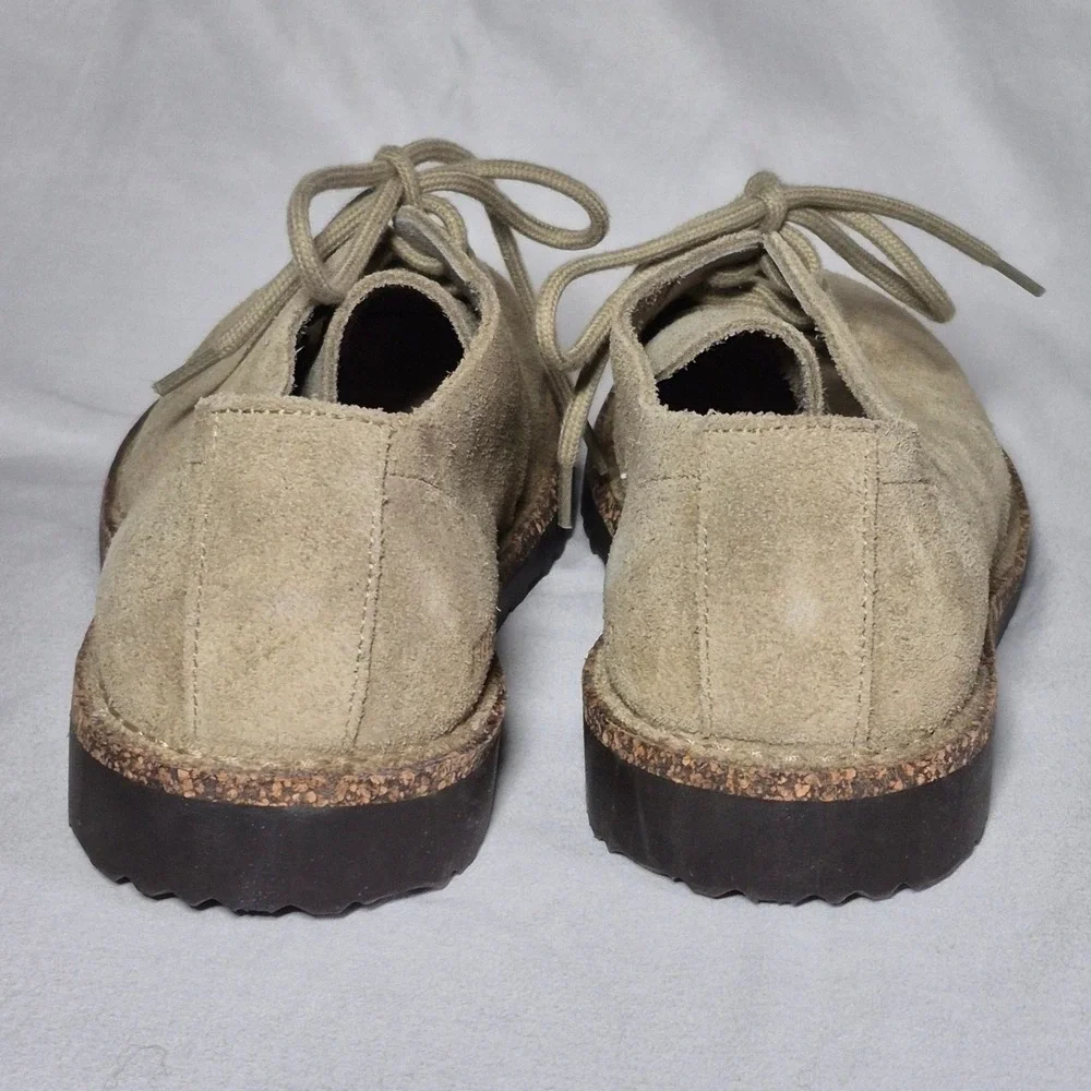 NEW Birkenstock Uppsala low top faded khaki suede lace up oxford shoes 41 mens 8